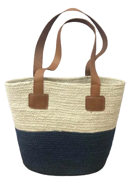 Tote bag with Leather handle